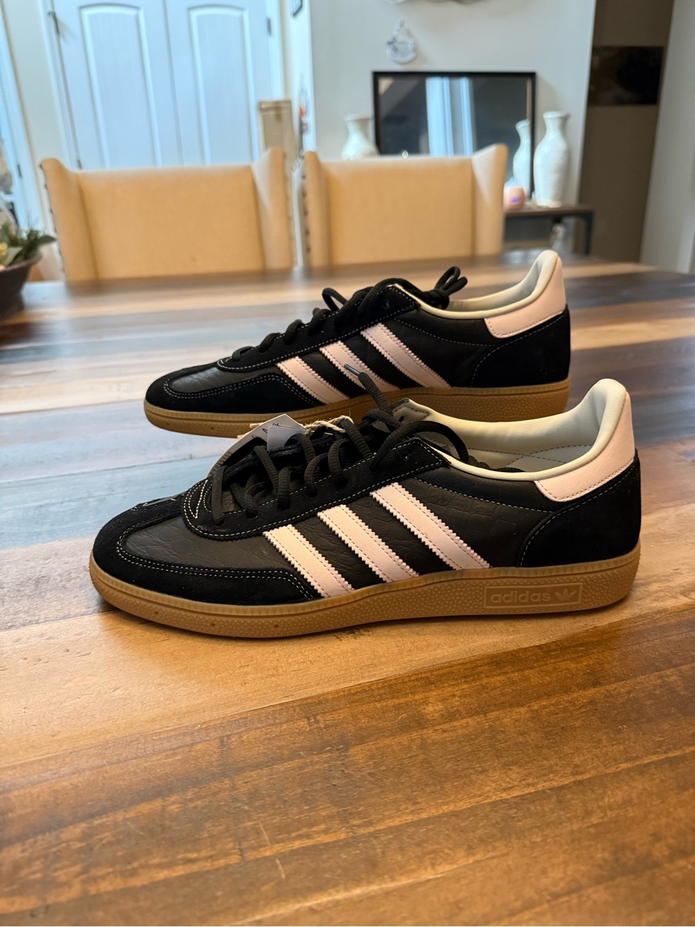 adidas Men’s Black & Light Pink Low-Top Sneakers